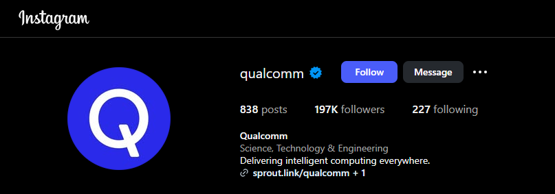 Qualcomm Incorporated Pioneering the Future of Wireless, AI and Connectivity 5 Qualcomm Instagram Id : qualcomm