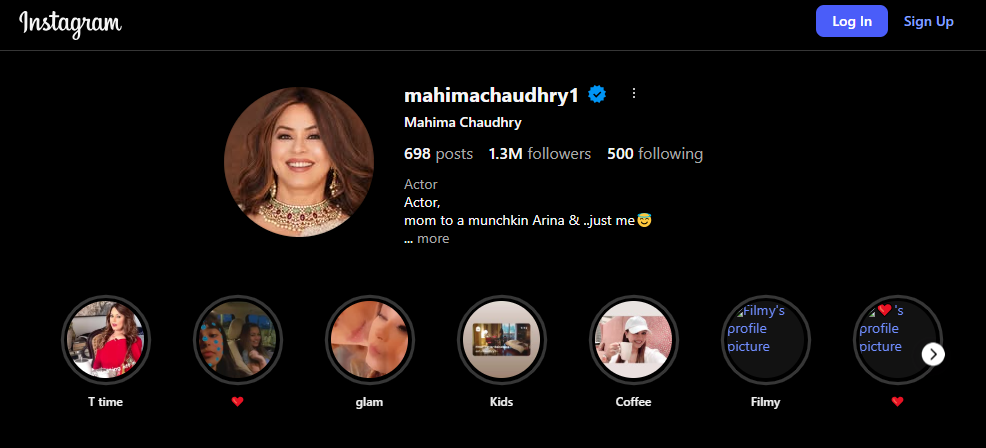 Mahima Chaudhry 4 Mahima Chaudhry instagram ID
