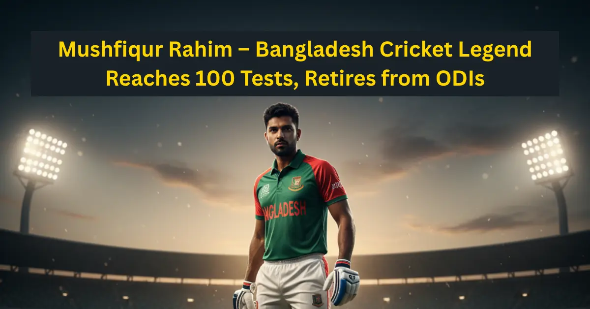 Mushfiqur Rahim – Bangladesh Cricket Legend Reaches 100 Tests, Retires from ODIs