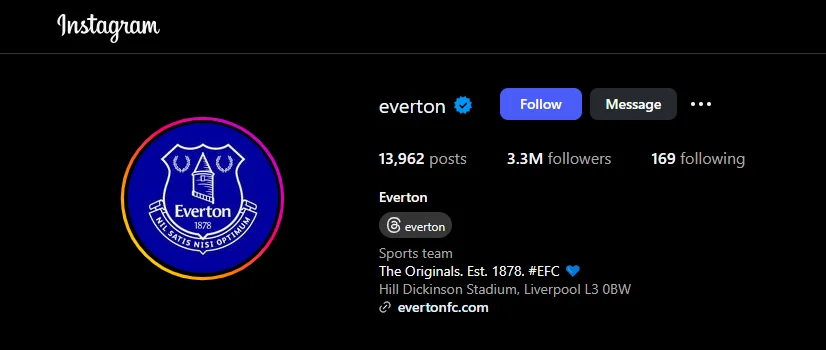 instagram everton