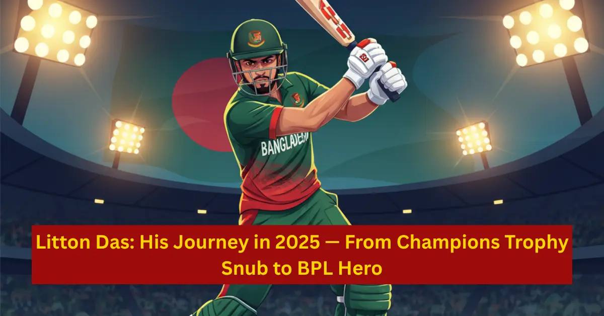 Litton Das: His Journey in 2025 — From Champions Trophy Snub to BPL Hero
